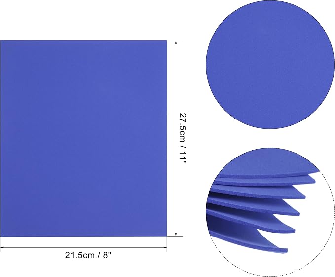 uxcell Dark Blue EVA Foam Sheets 11 x 8 inch 1.7mm Thickness