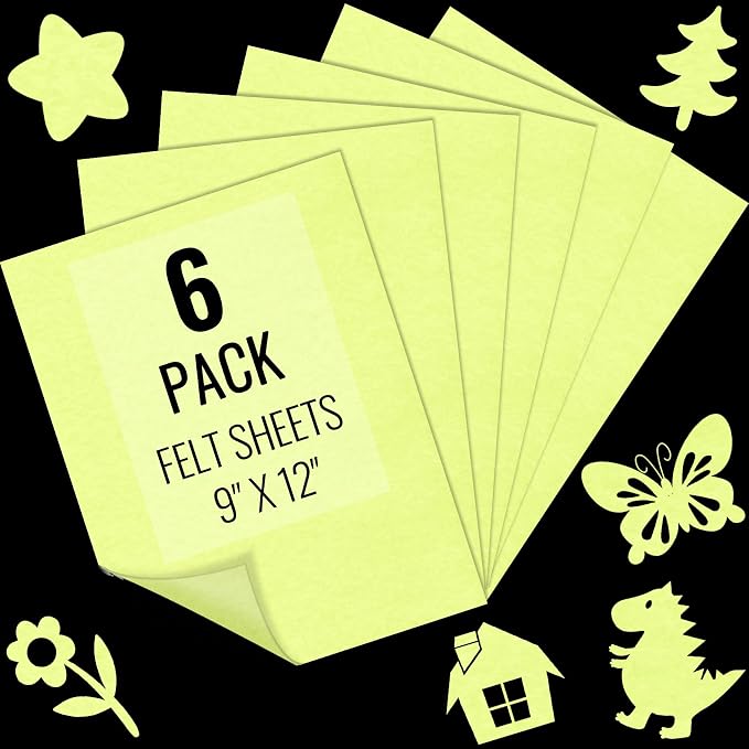IONTACH 9" X 12" Soft Felt Sheets 1.6mm Thick | Felt Fabric