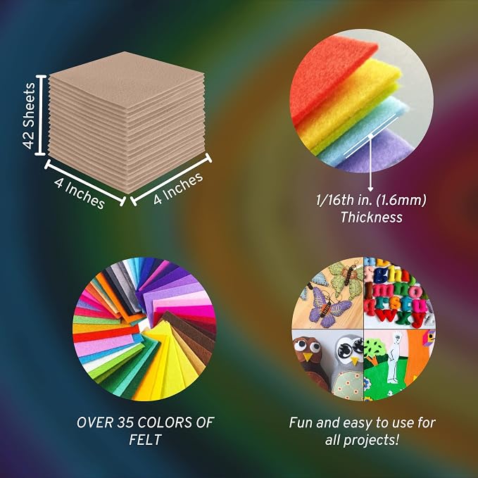 FabricLA Acrylic Felt Sheets for Crafts