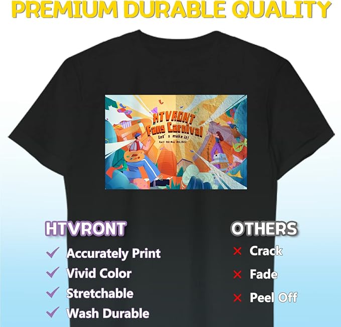 HTVRONT Heat Transfer Paper for Dark T Shirts