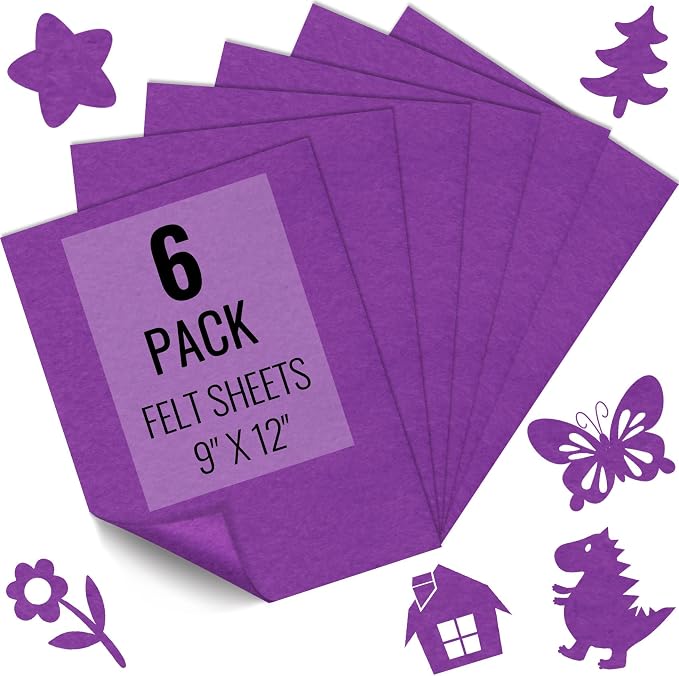 IONTACH 9" X 12" Soft Felt Sheets 1.6mm Thick | Felt Fabric