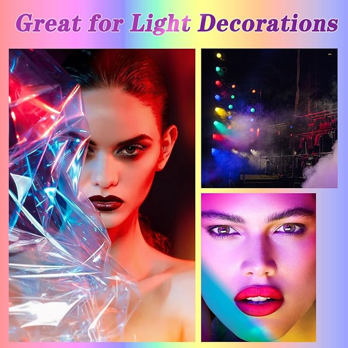 Ahardaim 120Pcs Colored Cellophane Sheets, 7.5 x 7.5 Inch Cellophane Paper