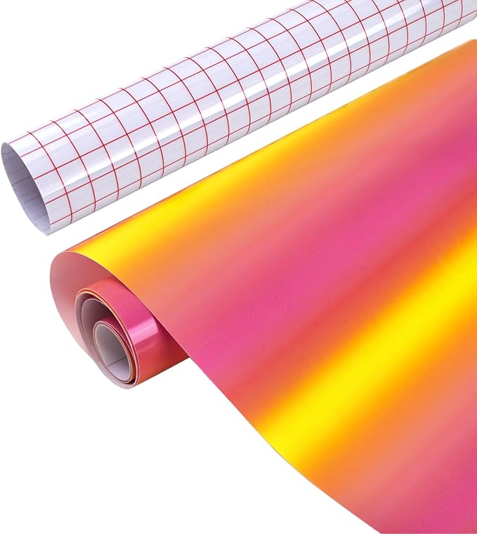 Tintnut Gradient Permanent Vinyl Roll 12in x 5ft Sunset Adhesive Vinyl | Ombre
