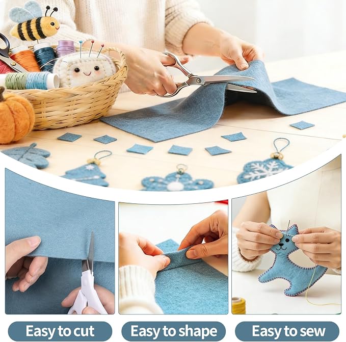 Dusty Blue Fabric Sheet 72" X 36", 1.4mm Thick Large Soft Durable Flexible