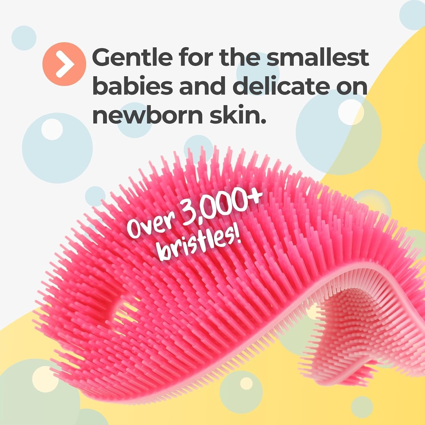Innobaby Bathin' Smart Silicone Sensory Fish Bath Scrub for Babies and Toddlers - Pink