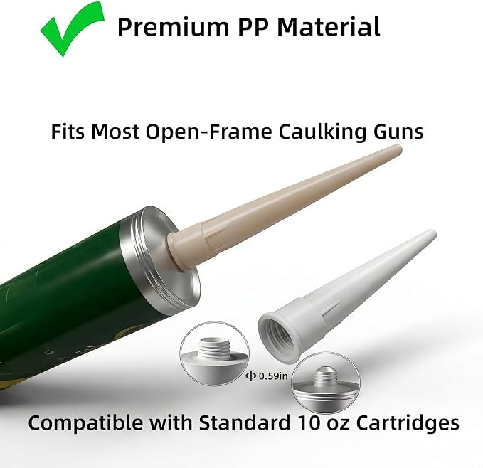 20-Pack PE Caulking Gun Nozzles