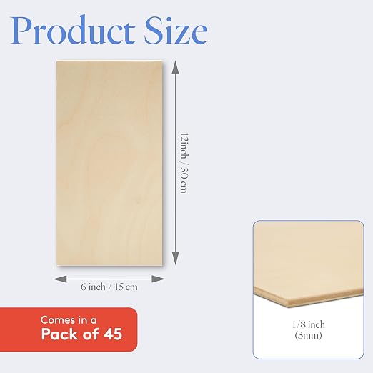 Baltic Birch Plywood, 3 mm 1/8 Craft Wood, B/BB Grade Baltic Birch Sheets