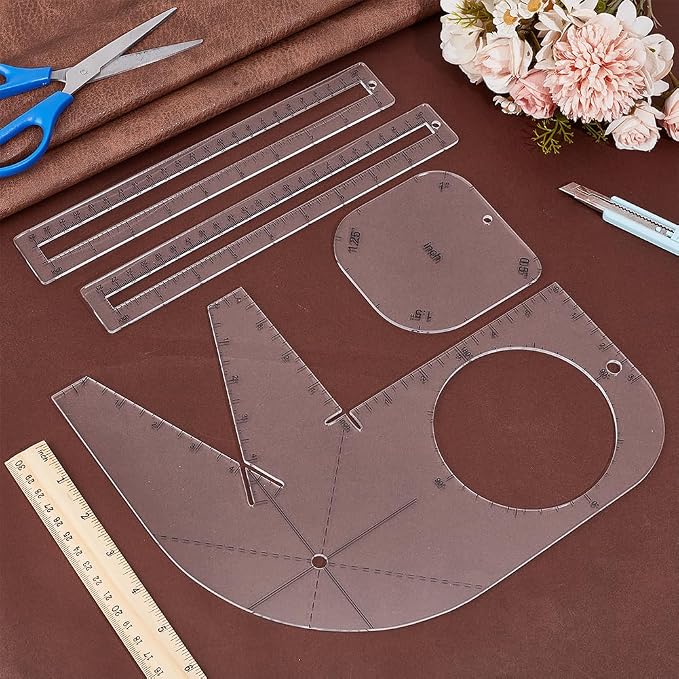 PH PandaHall 4pcs Boxy Bag Making Templates
