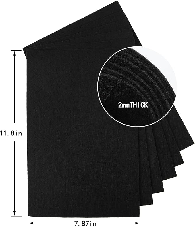 HaoFeiJH Black Felt Squares