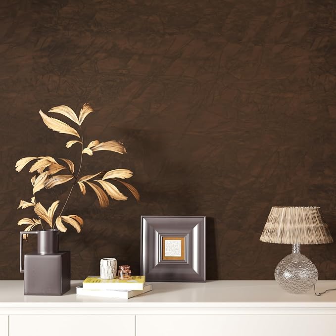 CHIHUT 12''x100'' Brown Velvet Flocking Contact Paper Self Adhesive Velvet