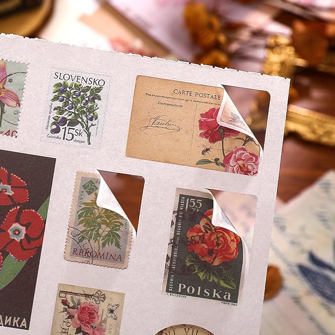 Flower Sticker Book for Scrapbooking, 500+ Floral Stickers for Junk Journal