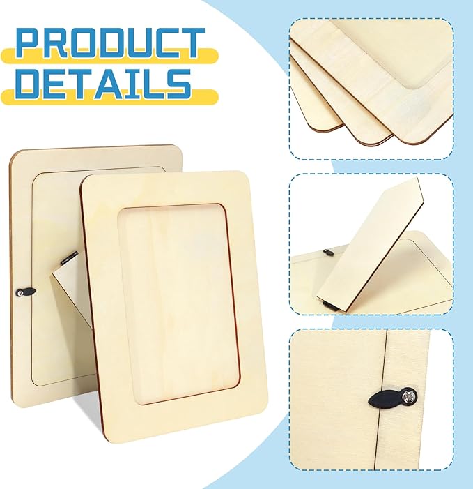 VOKOY 25 Pack Wooden Picture Frames