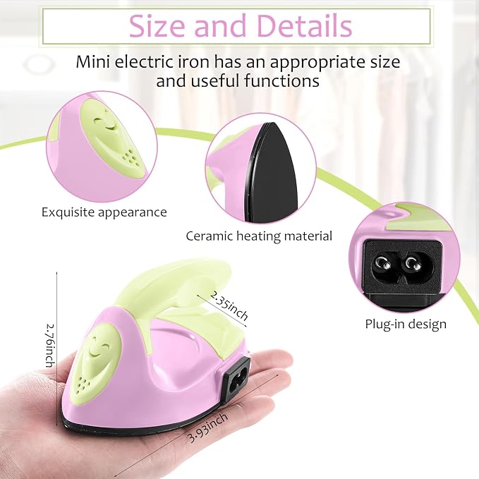Honoson Mini Craft Iron Mini Heat Press Small Iron 3.93 x 2.36 x 2.76 Portable