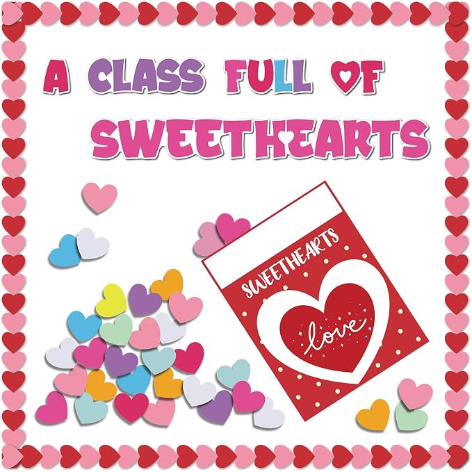 Valentine's Day Bulletin Board Set Valentine's Love Heart Classroom Decoration