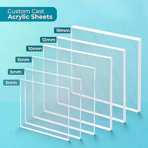 Acrylic Sheet 48" x 96" Clear Plexiglass Sheet 1/4 Inch Thick