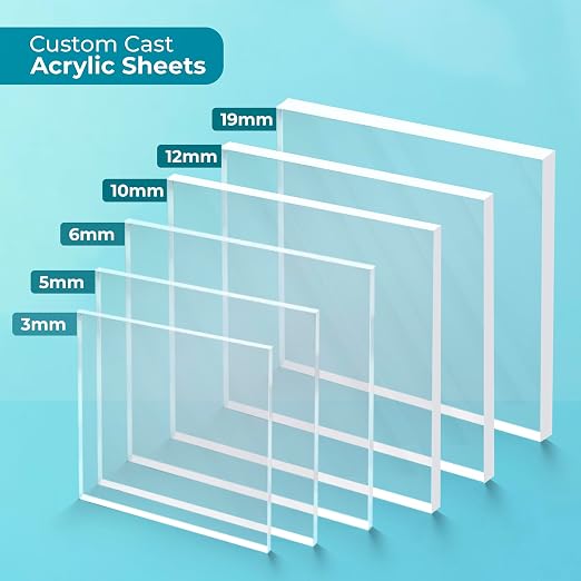 Acrylic Plexiglass Sheet 3/4 Inch Thick – 48" x 96" Clear Plastic Board