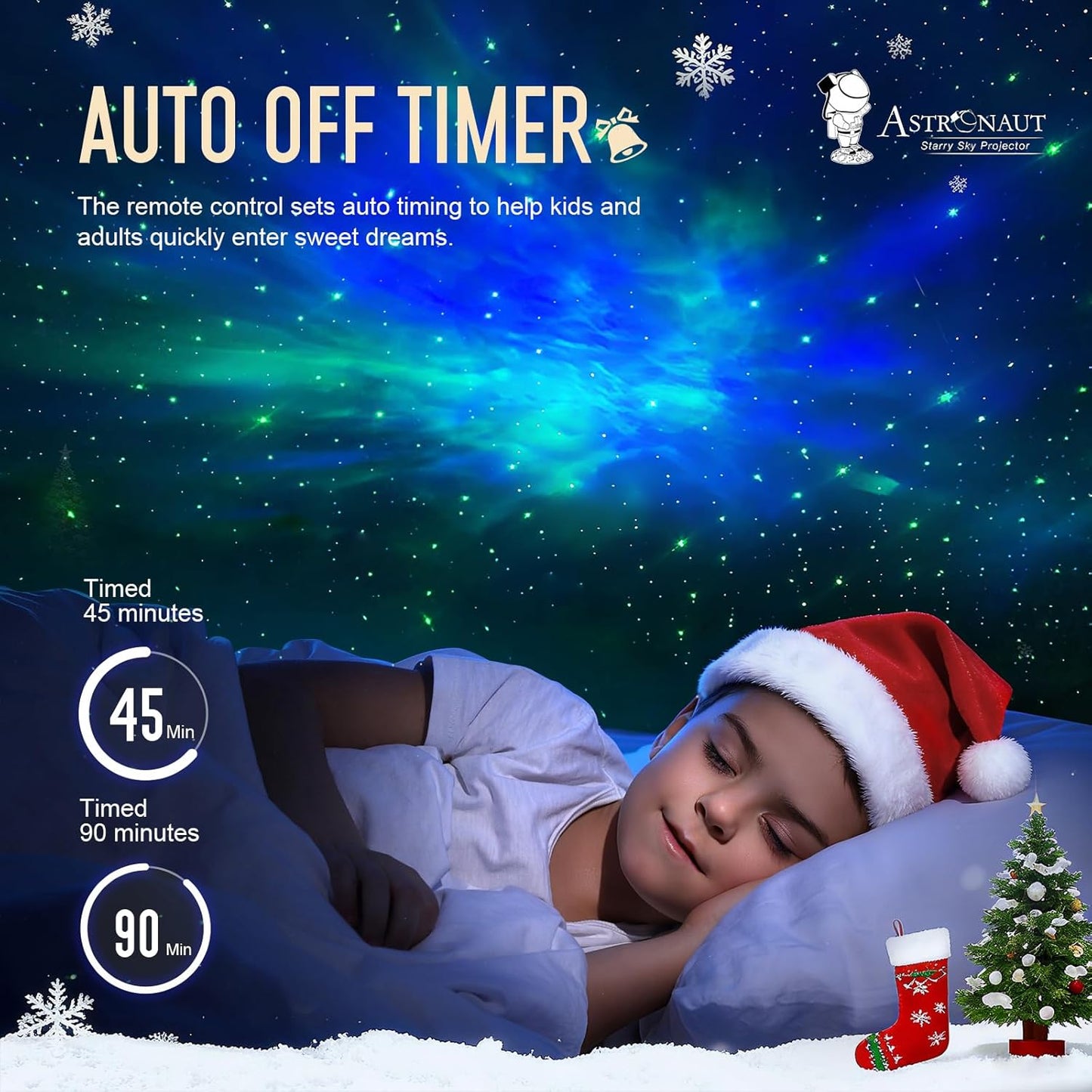 Mooyran Christmas Light Projector Indoor - Red Astronaut Galaxy Projector, Festive Holiday Decor, Romantic Lights for Bedroom, Unique with Remote & Timer