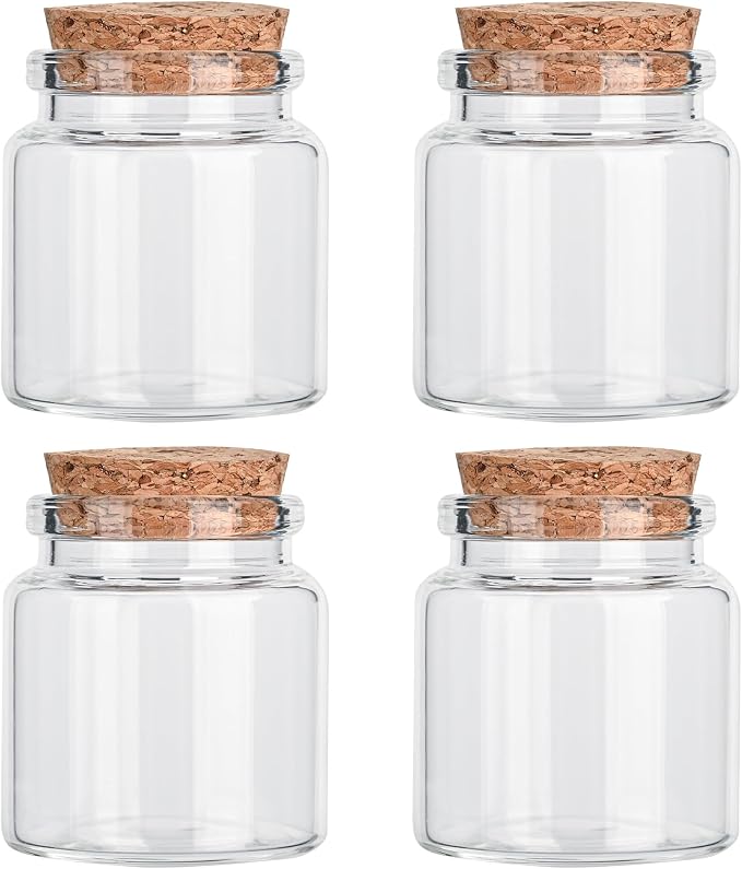 4PCS 50ml Small Empty Glass Bottle