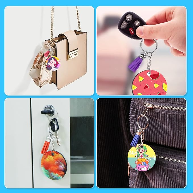 HTVRONT Sublimation Keychain Blanks