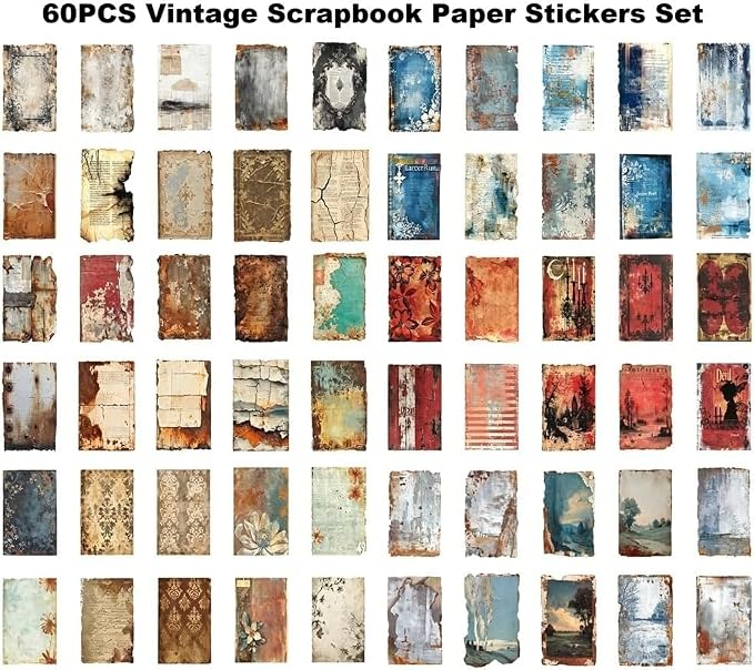 Vintage Scrapbook Paper Stickers