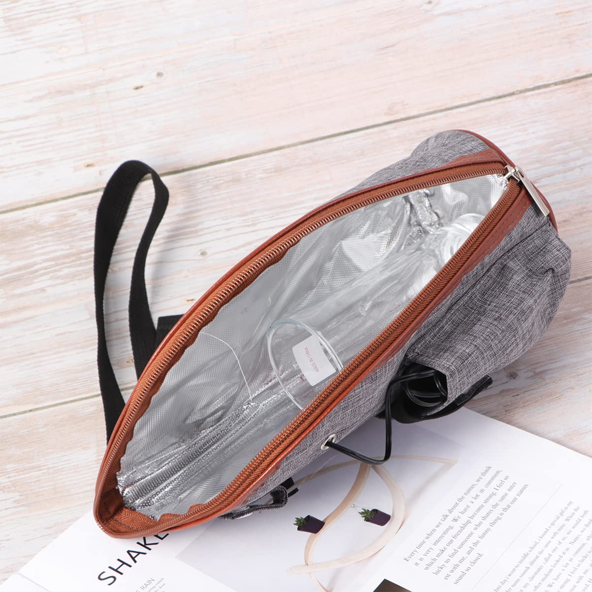 1set Travel Bottle Warmer USB Cable Portable Heater for Milk and Food Temperature Overheating Protection for Car and Travel Use Grey