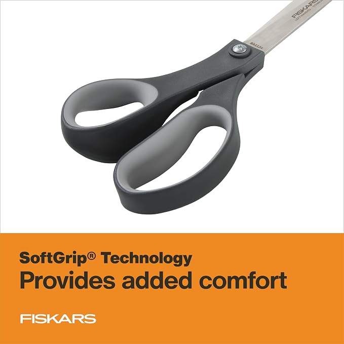 Fiskars 8" Left-Handed Titanium All Purpose Scissors