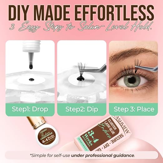 LASHVIEW Lash Cluster Glue & Remover Kit Super Strong Hold 4 Weeks+
