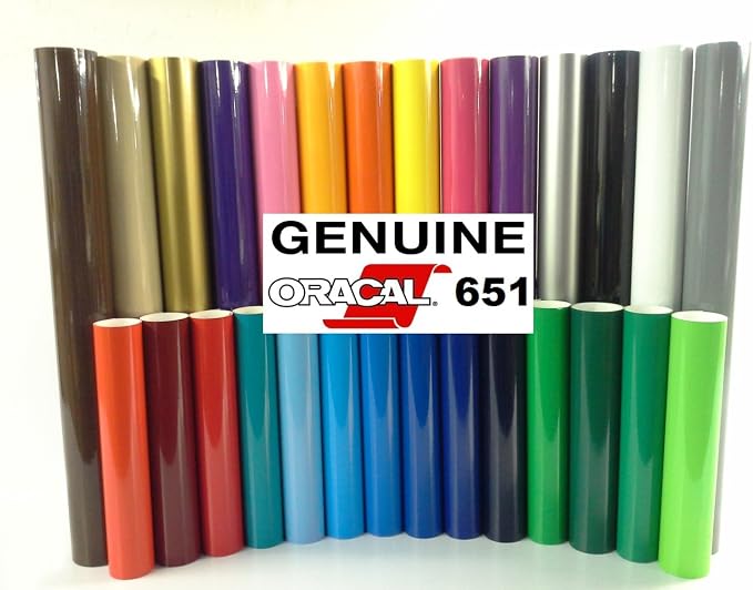 Oracal 651 12" x 30ft Matte Vinyl Choose Color Solvent-Based Adhesive-Backed
