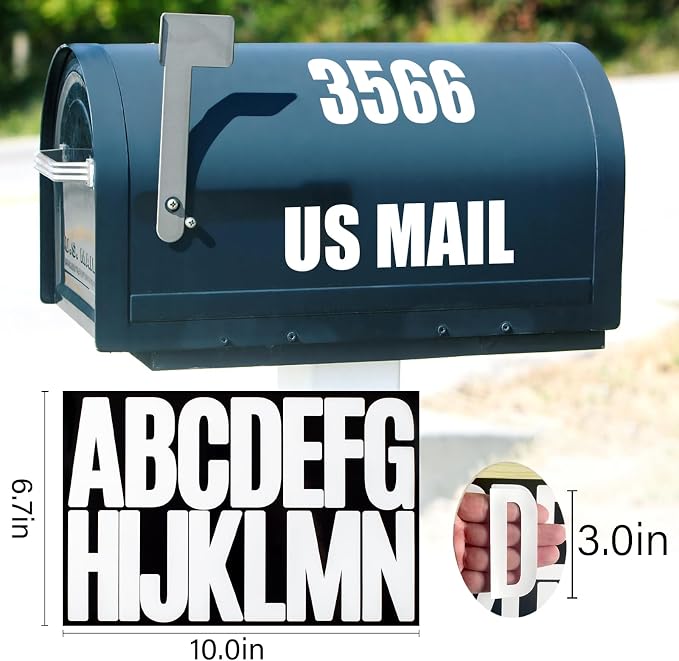 288 Pieces 18 Sheets Letter Stickers, Self Adhesive Vinyl Waterproof Mailbox