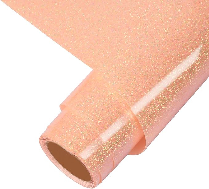 TORC Blush Glitter HTV Heat Transfer Vinyl Roll 12 inch x 5 ft Iron on Vinyl