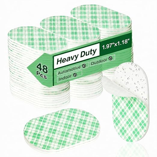 MINGXIN Double Sided Foam Tape Pads, 2mm Thick Heavy Duty White Polyurethane