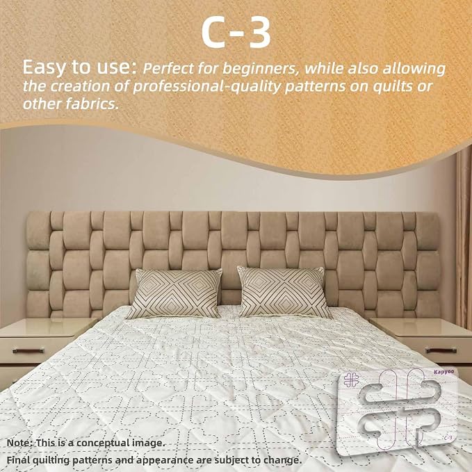 3Pcs Free Motion Quilting Templates