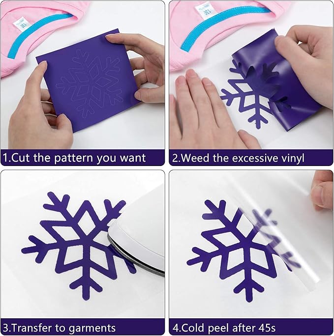 HTVRONT Heat Transfer Vinyl Purple HTV Rolls, HTV Vinyl