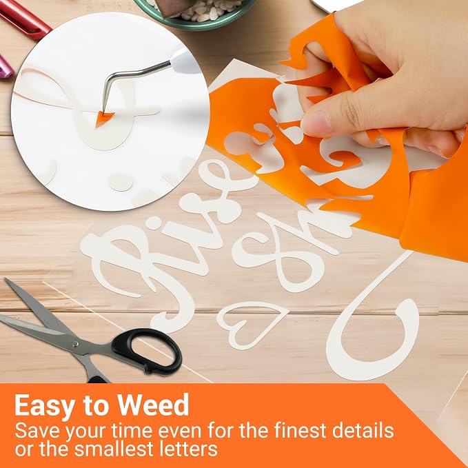 Sooez 12" x 12ft Heat Transfer Vinyl Rolls, PU HTV Orange