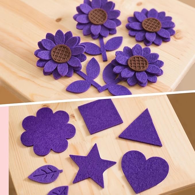 NACHLYNN 20Pcs Self Adhesive Felt Fabric Sheets 7"x11.5" /18x29cm Sticky Back