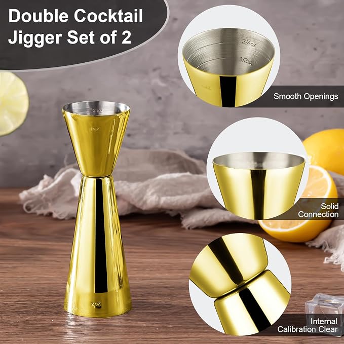 Briout Jigger for Bartending, Double Cocktail Jigger Japanese Premium 304 Food