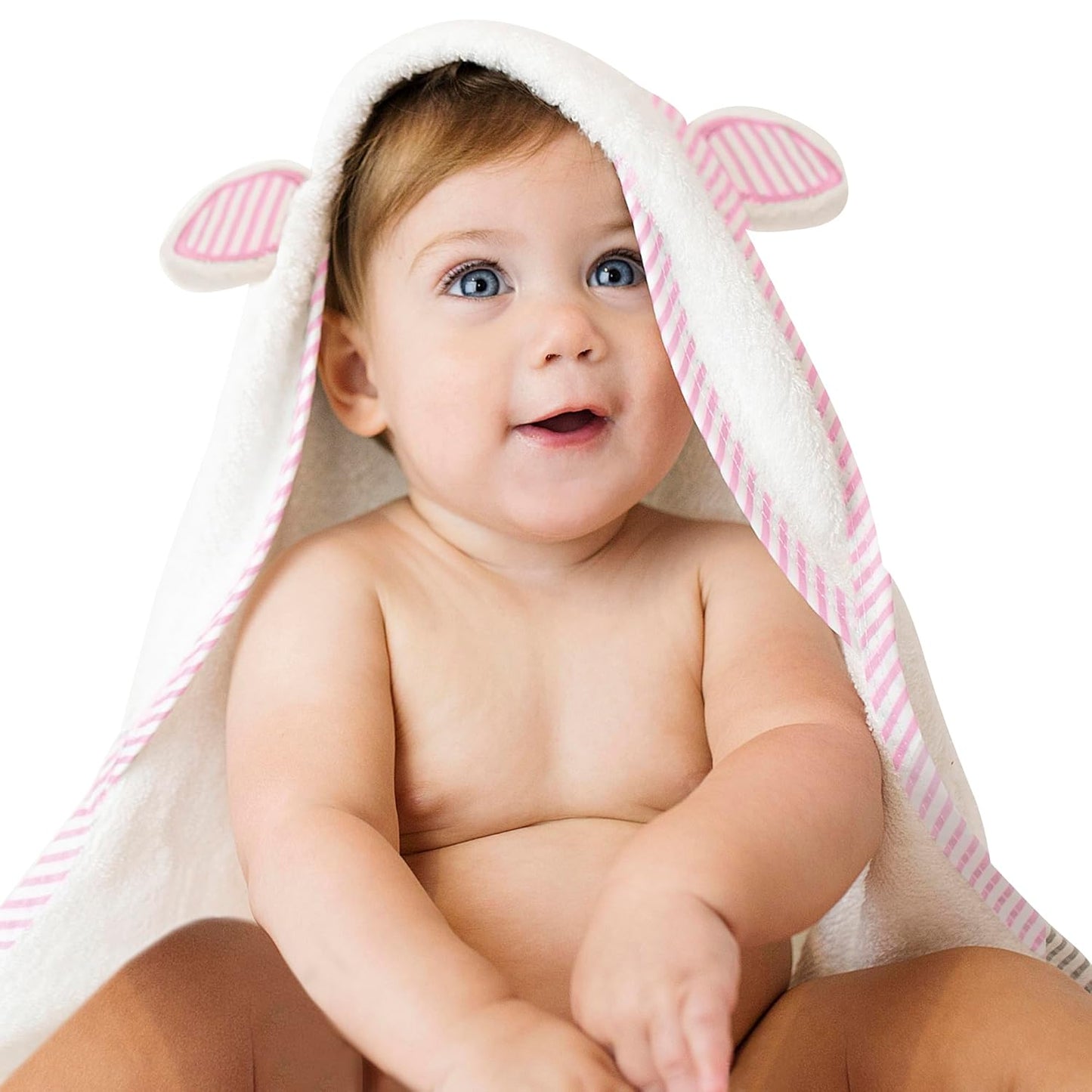 San Francisco Baby Towels for Newborn - Hooded Baby Bath Towels for Boys and Girls, Kids Bath Towels with Hood, Pink
