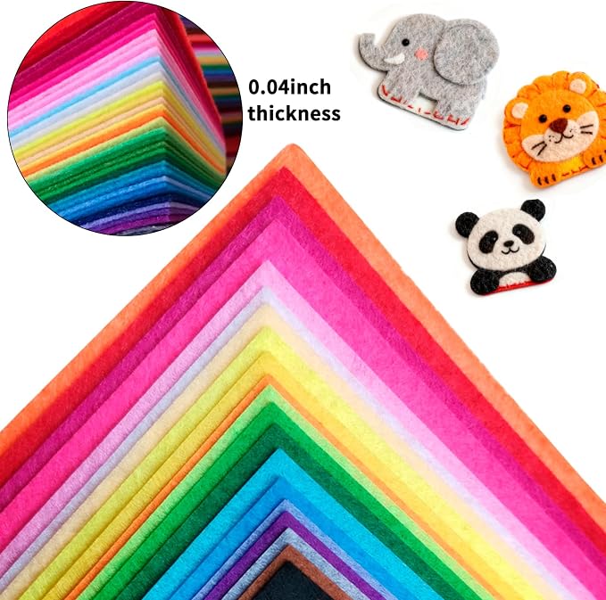 120 Pcs Craft Felt Sheets, 8 x 12 inch Soft Felt Squares