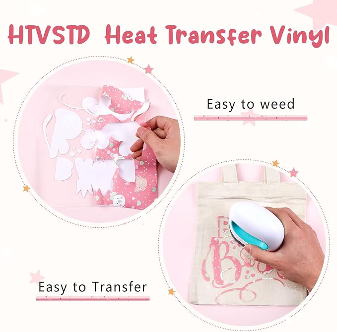 HTVSTD Rainbow HTV Heat Transfer Vinyl 10 Sheets 12×10in Iron on Vinyl |