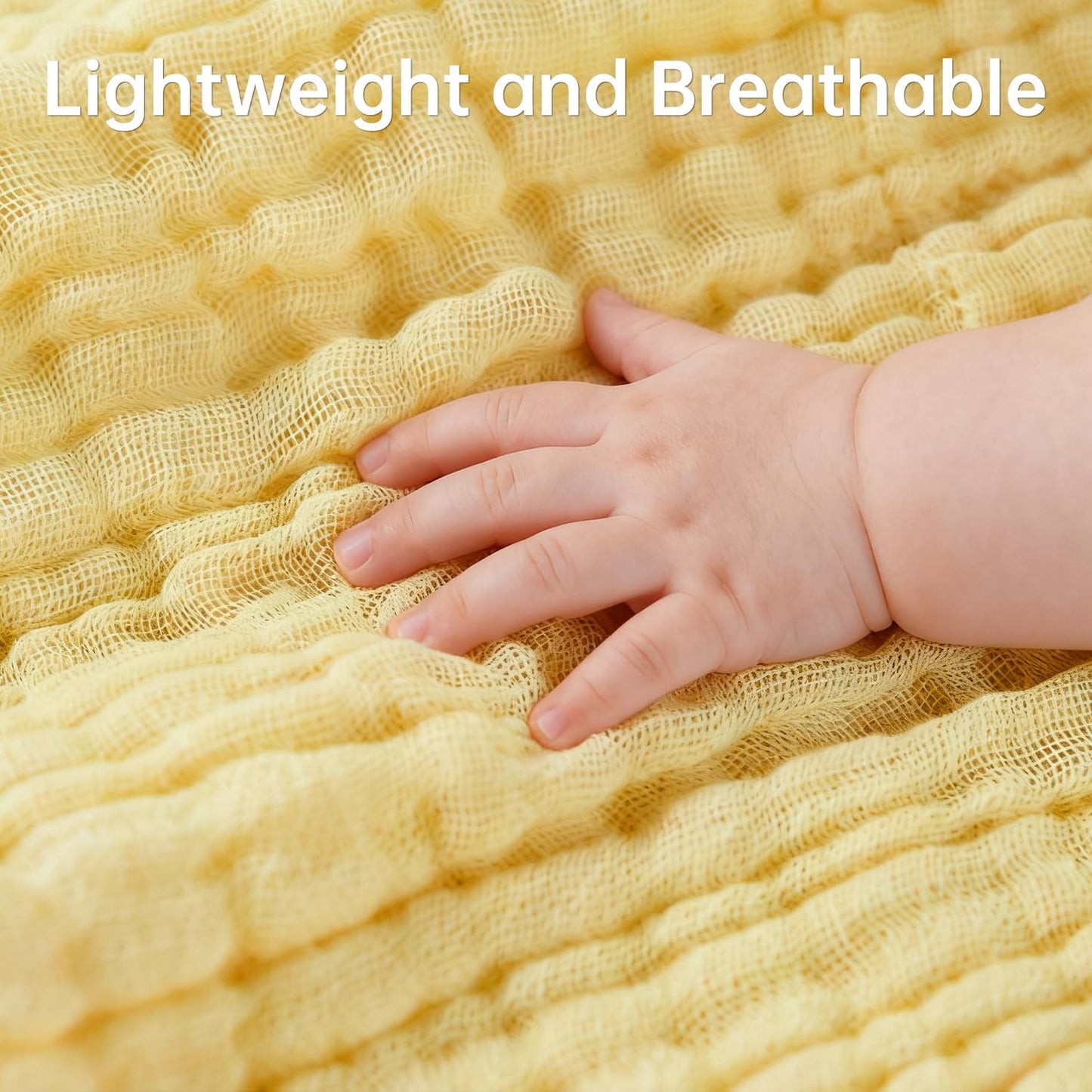 Organic Muslin Baby Washcloths 6 Pack Baby Bath Face Towel 12x12 Inch Extra Absorbent and Soft Burp Cloth and Wash Cloths for Newborn-Infants On Sensitive Skin (White Brown Yellow)