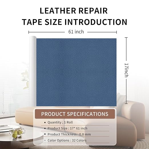 Leather Repair Patch Tape, Car Seat, Vinyl Leather Repair Kit