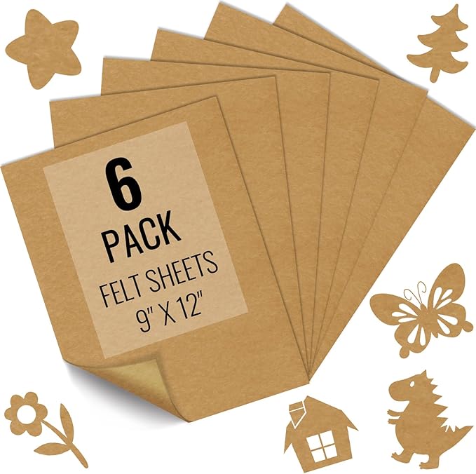 IONTACH 9" X 12" Soft Felt Sheets 1.6mm Thick | Felt Fabric