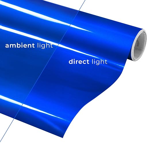 VViViD DECO65 Reflective Blue Permanent Adhesive Craft Vinyl Roll