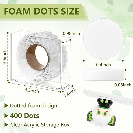 400 PCS 2mm Double Sided Foam Dots