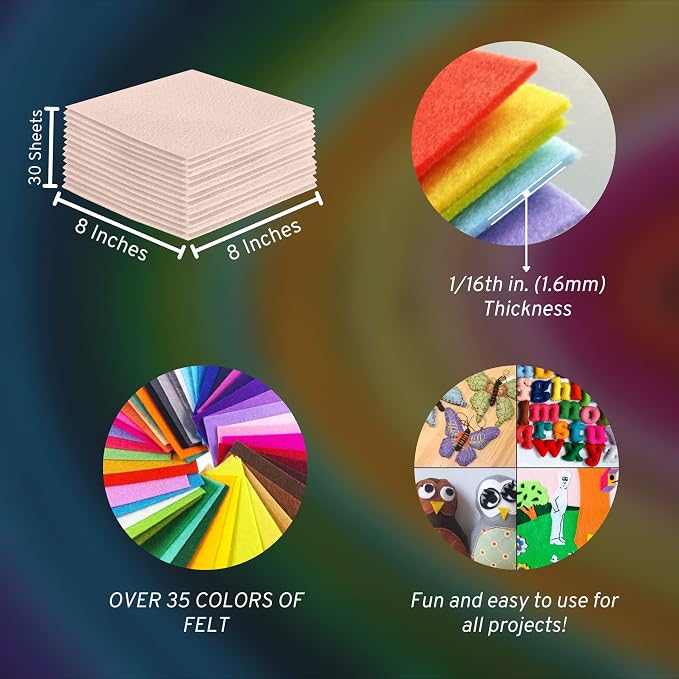 FabricLA Acrylic Felt Sheets for Crafts