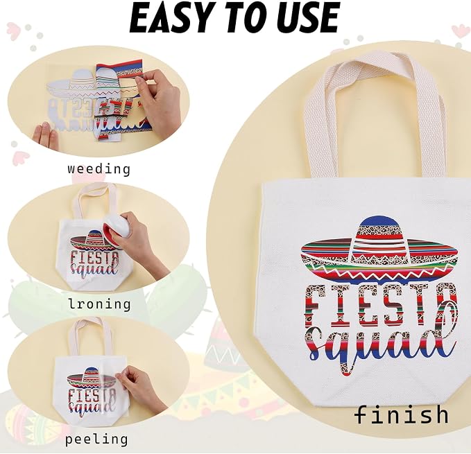 Tintnut Mexican Serape Heat Transfer Vinyl, easy cut & weed, stretch washable