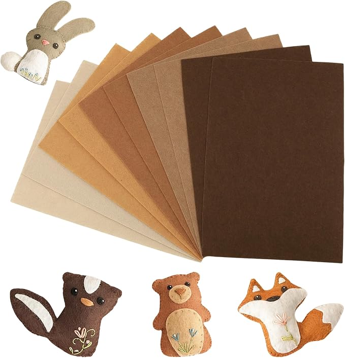 10-Sheet Felt Fabric Sheets