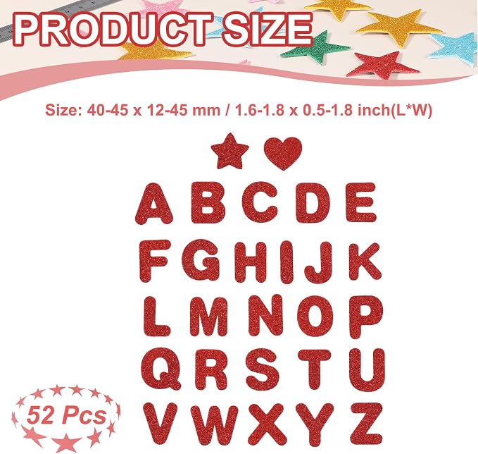 PATIKIL Alphabet Foam Stickers
