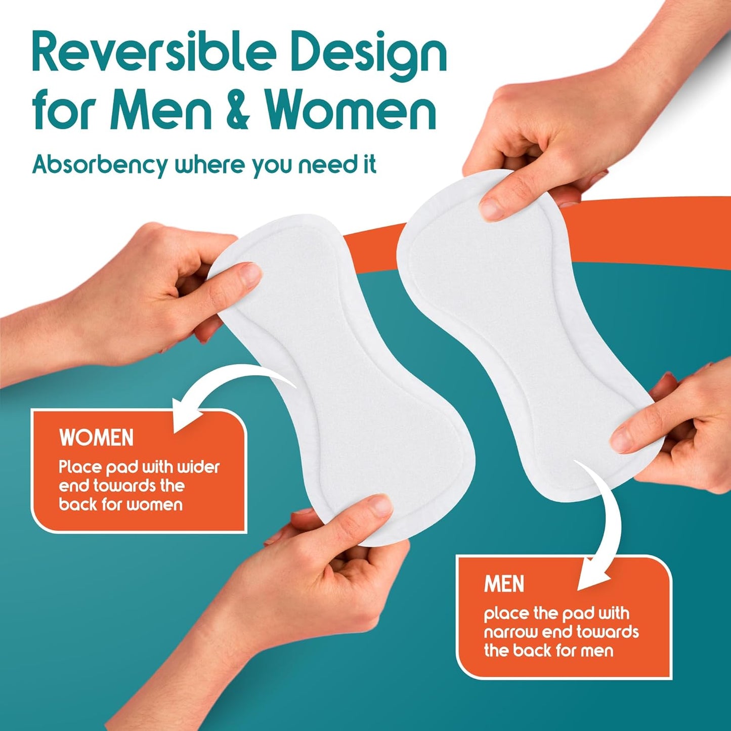 Inspire Ultra Absorbency Incontinence Booster Pads | Absorbs Over 4 Cups! | for Women or Men, Adhesive Strip Use in Incontinence Underwear and Diapers Leak-Free (22 Count)