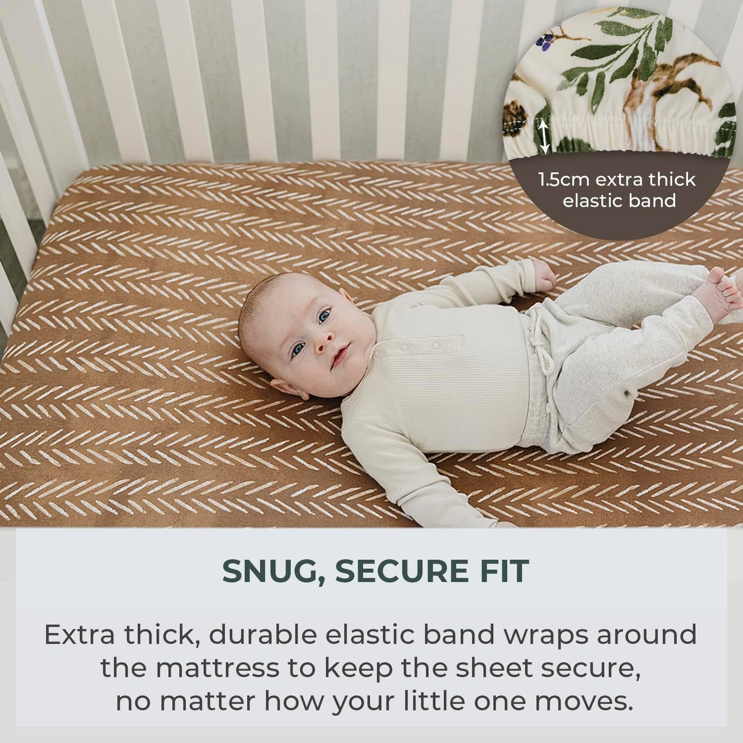 Pobibaby - 2 Pack Premium Fitted Baby Boy Crib Sheets for Standard Crib Mattress - Ultra-Soft Cotton Blend, Safe and Snug, and Stylish Woodland Crib Sheet (Wildlife)